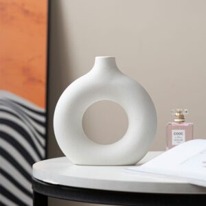 Matte Frosted Ring-Shaped Planter & Vase