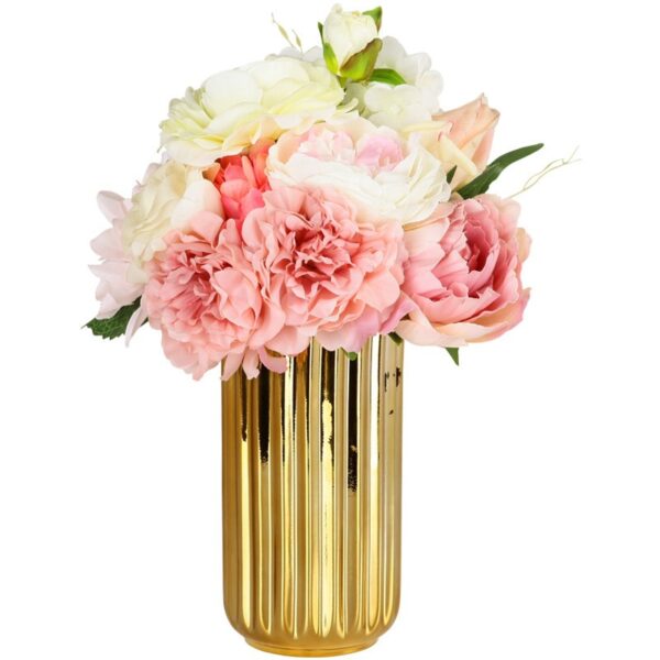 Luxury INS Style Gold Electroplated Ceramic Vase